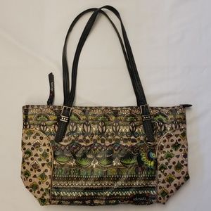 Sakroots "Natural One World"  Medium Size Satchel